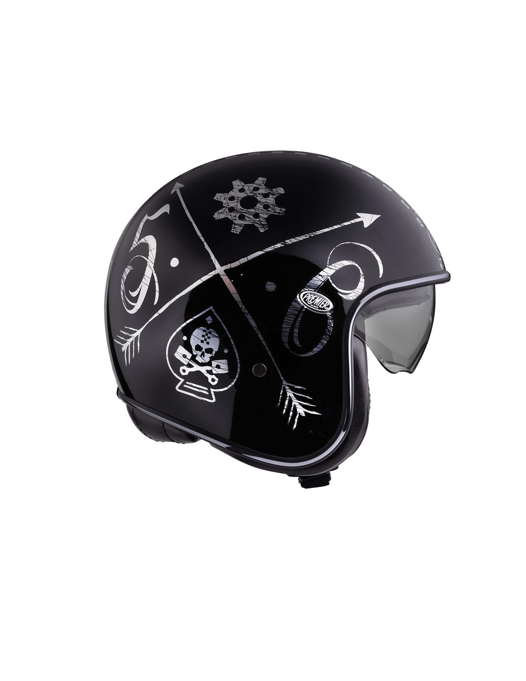 CASCO JET PREMIER VINTAGE NX - argento/cromo lucido
