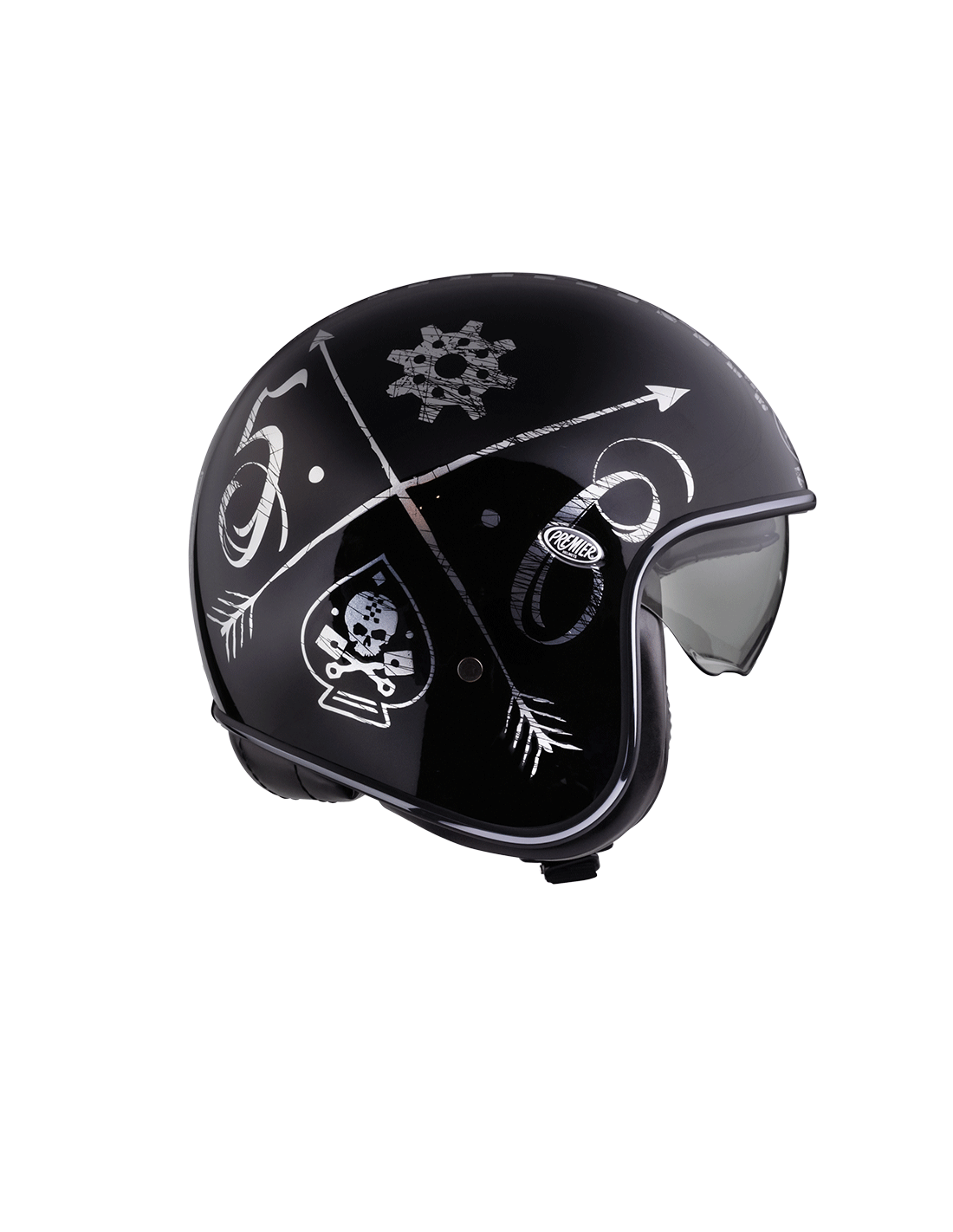 CASCO JET PREMIER VINTAGE NX - argento/cromo lucido