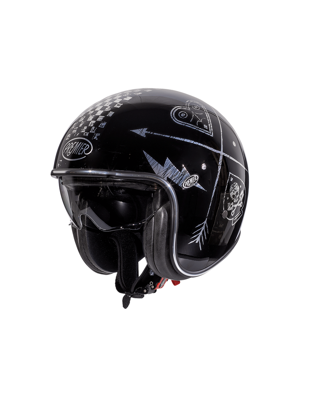 CASCO JET PREMIER VINTAGE NX - argento/cromo lucido