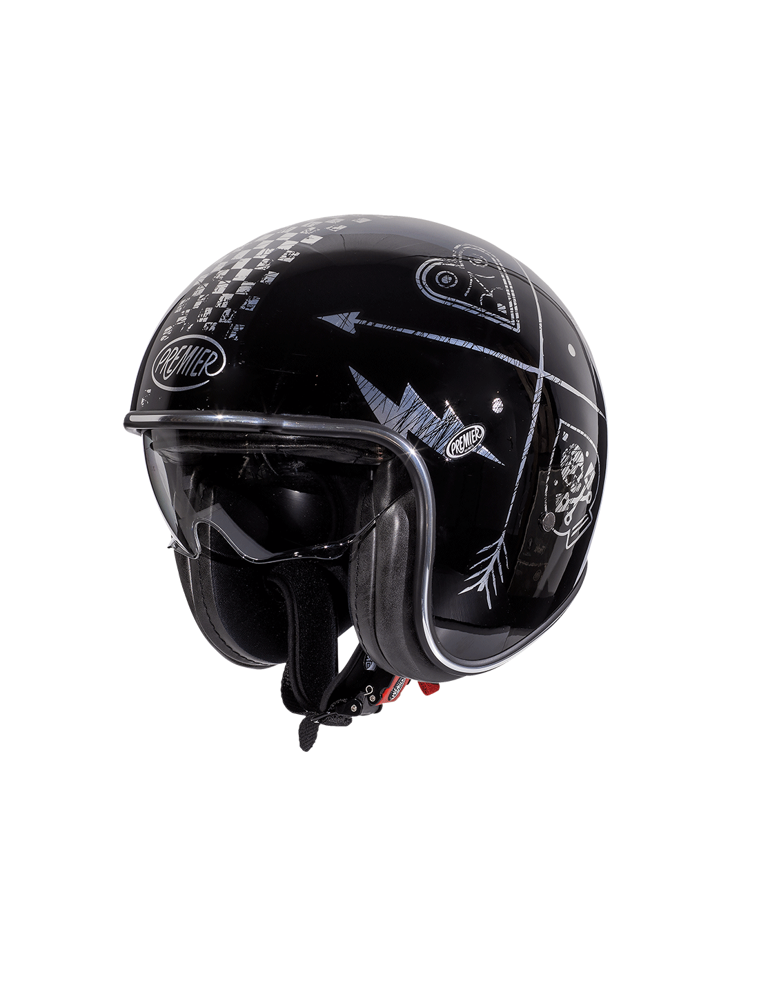 CASCO JET PREMIER VINTAGE NX - argento/cromo lucido