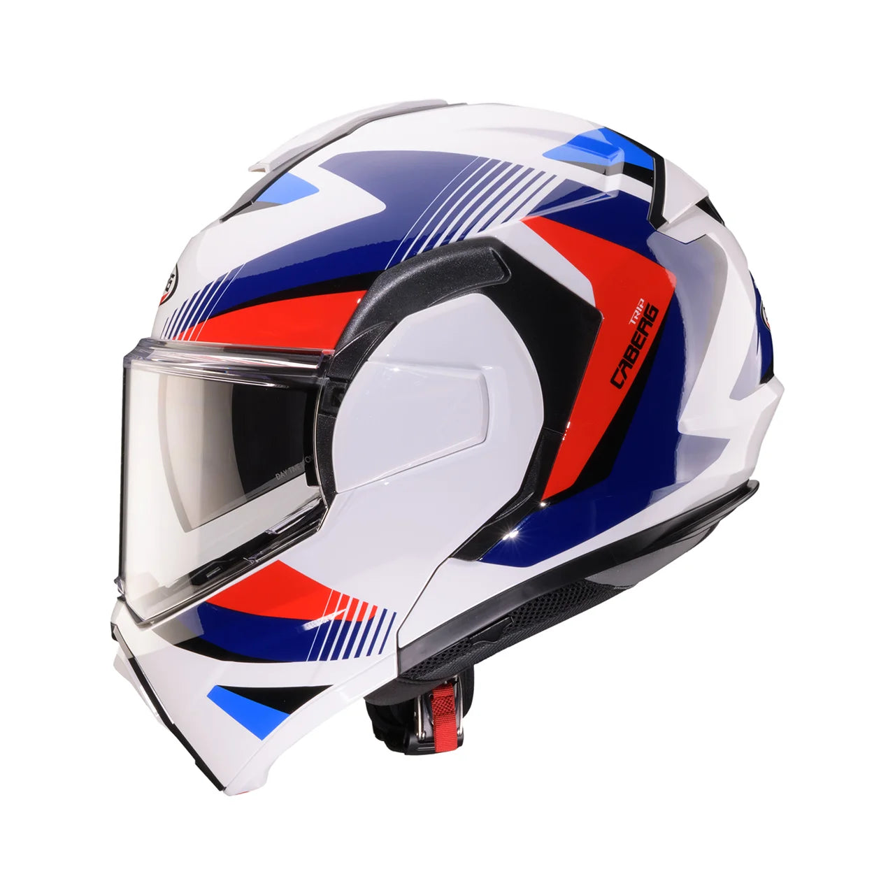 CASCO REVERSIBILE CABERG TRIP LUNAR - bianco/rosso/blu/azzurro lucido