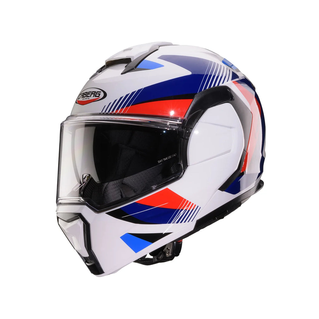 CASCO REVERSIBILE CABERG TRIP LUNAR - bianco/rosso/blu/azzurro lucido