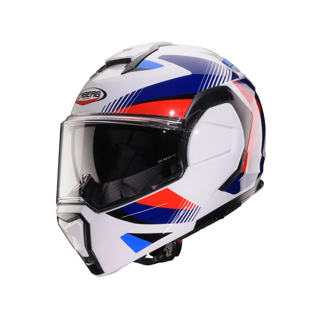 CASCO REVERSIBILE CABERG TRIP LUNAR - bianco/rosso/blu/azzurro lucido