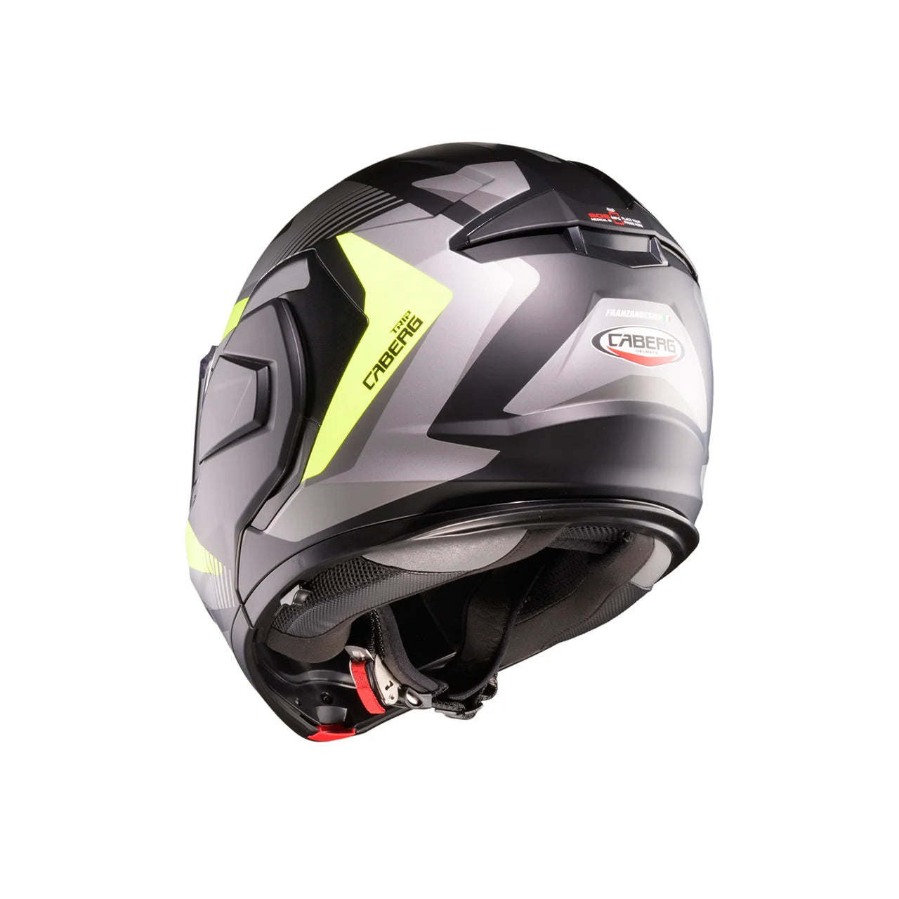 CASCO REVERSIBILE CABERG TRIP LUNAR - nero opaco/grigio/giallo fluo