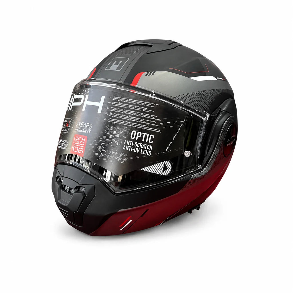 CASCO REVERSIBILE MPH ARTRA SPACE - nero/titanio/rosso lucido