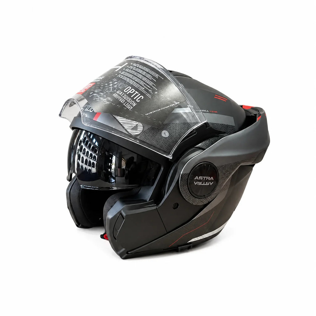 CASCO REVERSIBILE MPH ARTRA SPACE - nero/titanio/rosso lucido