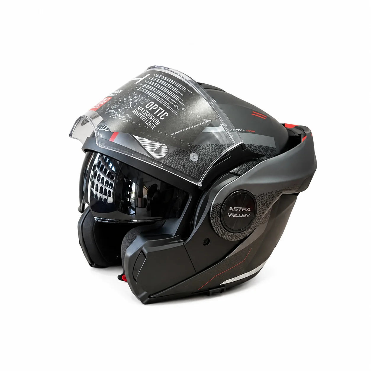 CASCO REVERSIBILE MPH ARTRA SPACE - nero/titanio/rosso lucido
