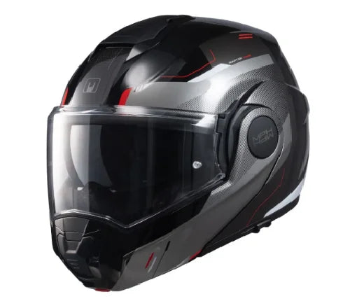 CASCO REVERSIBILE MPH ARTRA SPACE - nero/titanio/rosso lucido