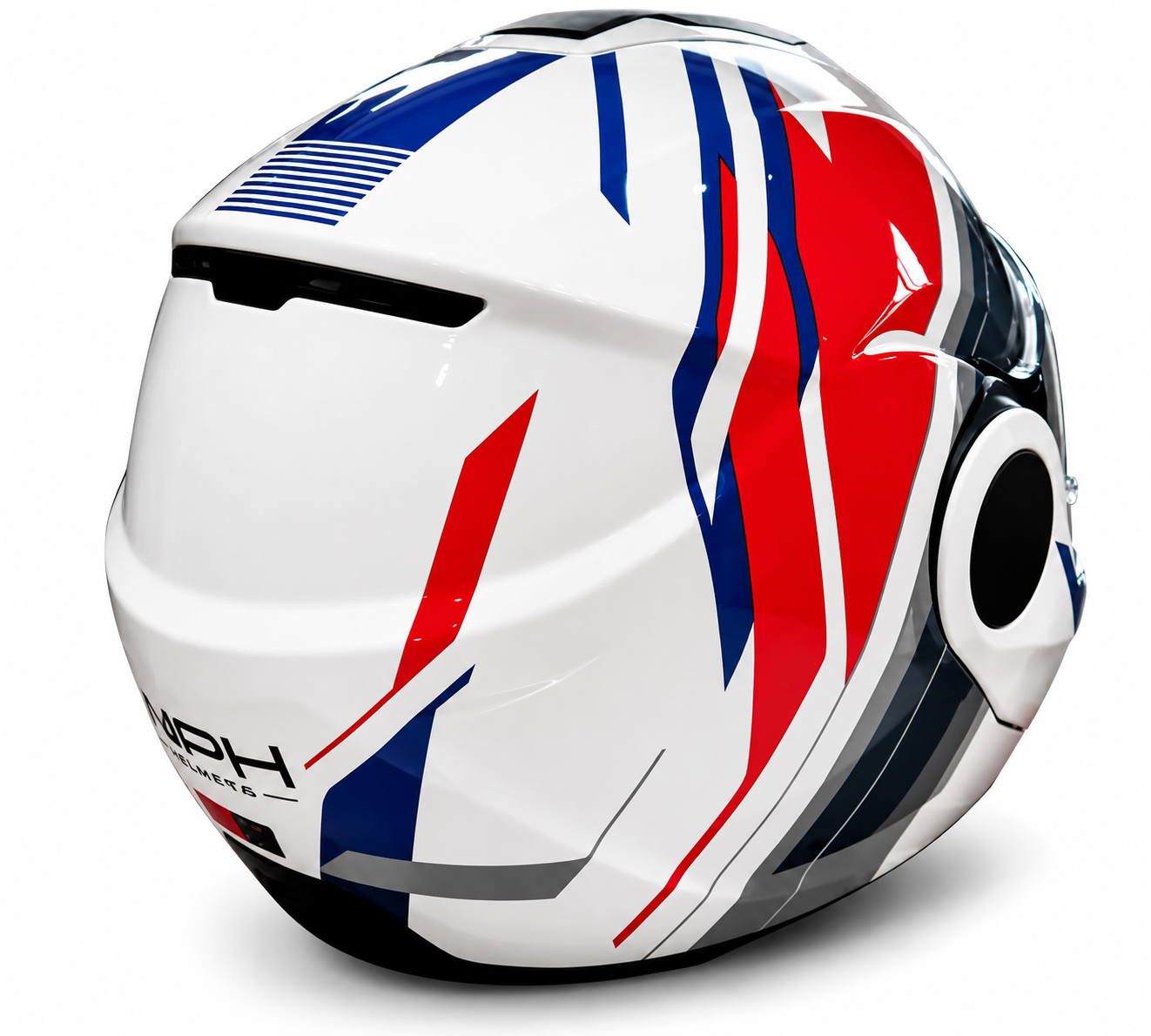 CASCO REVERSIBILE MPH ARTRA ECE 22.06 GRAFICA VISION - bianca/rosso/blu lucido