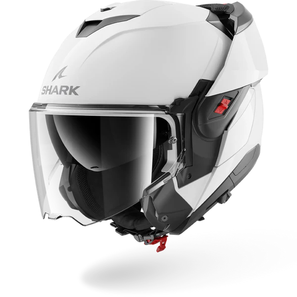 CASCO REVERSIBILE SHARK OXO BLANK W05 - bianco perla lucido