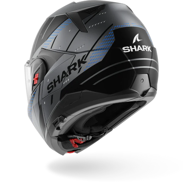 CASCO REVERSIBILE SHARK OXO RYDGER Mat ABK - antracite/blu/nero opaco