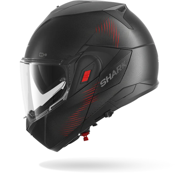 CASCO REVERSIBILE SHARK OXO SP LYNE Mat KAA - nero/antracite/rosso opaco