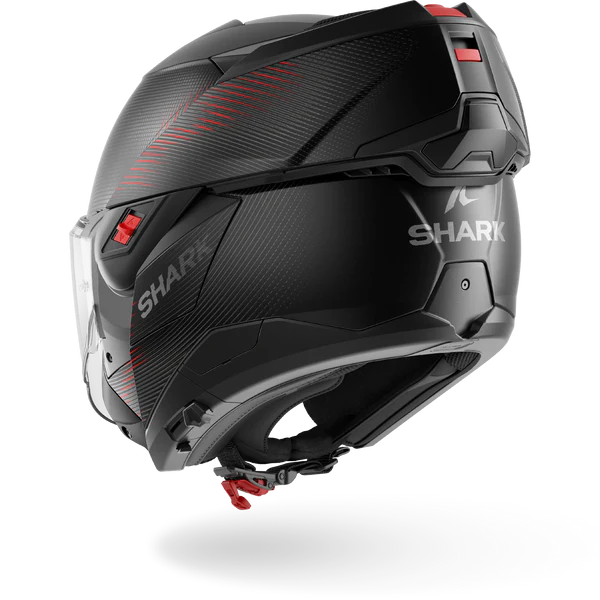 CASCO REVERSIBILE SHARK OXO SP LYNE Mat KAA - nero/antracite/rosso opaco