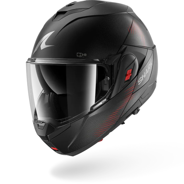 CASCO REVERSIBILE SHARK OXO SP LYNE Mat KAA - nero/antracite/rosso opaco