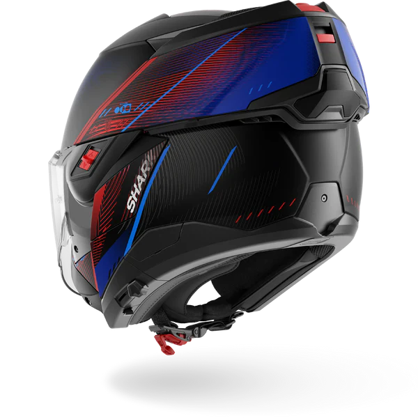 CASCO REVERSIBILE SHARK OXO SPEED-TECH Mat - KBR nero opaco/blu/rosso