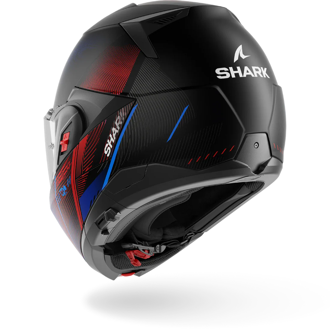 CASCO REVERSIBILE SHARK OXO SPEED-TECH Mat - KBR nero opaco/blu/rosso