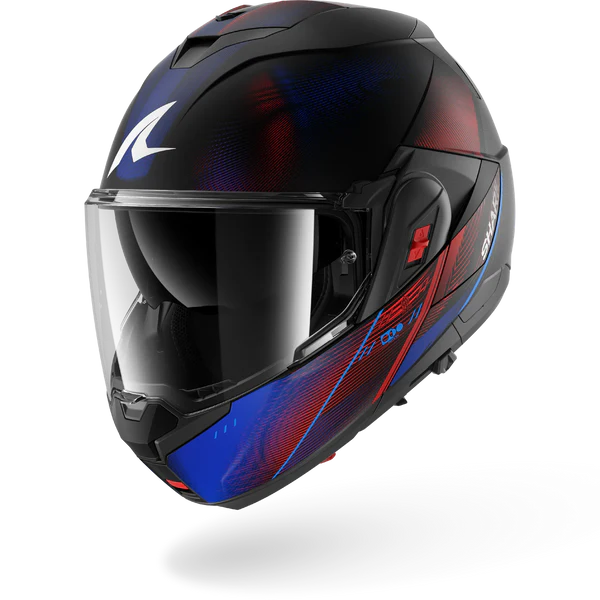 CASCO REVERSIBILE SHARK OXO SPEED-TECH Mat - KBR nero opaco/blu/rosso
