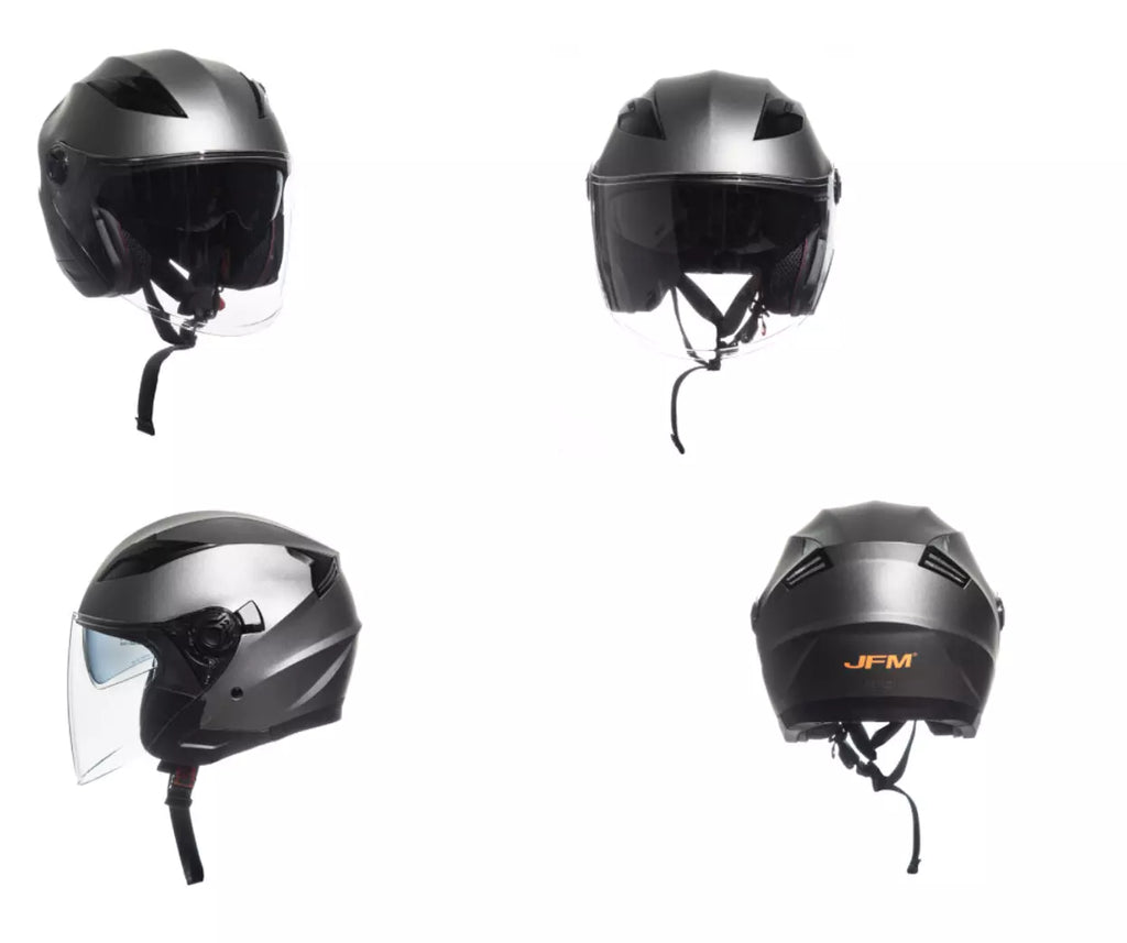 CASCO JET JFM 221 VISIERA LUNGA - antracite opaco