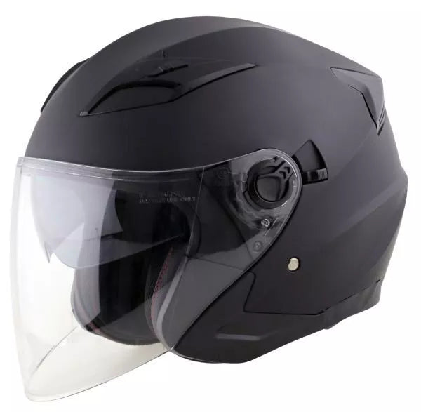CASCO JET JFM 221 VISIERA LUNGA - nero opaco