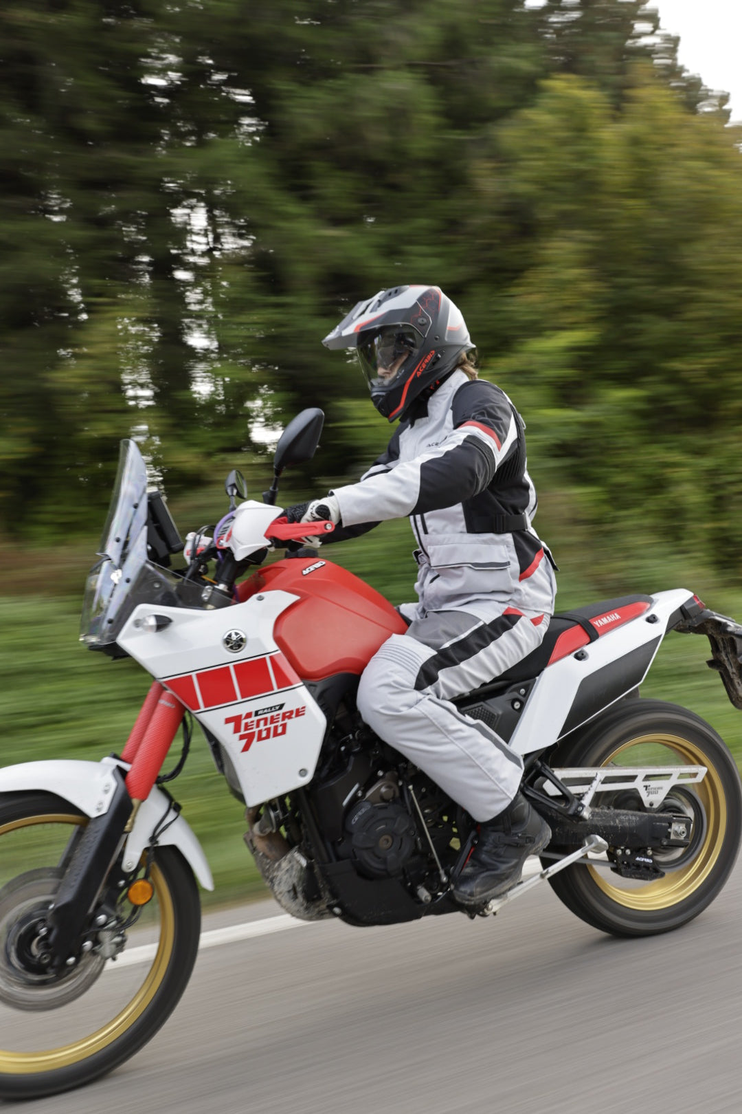 GIACCA UOMO 4 STAGIONI ACERBIS CE X-ROVER - grigio/rosso