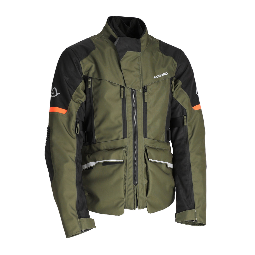 GIACCA UOMO 4 STAGIONI ACERBIS CE X-ROVER - verde/arancio