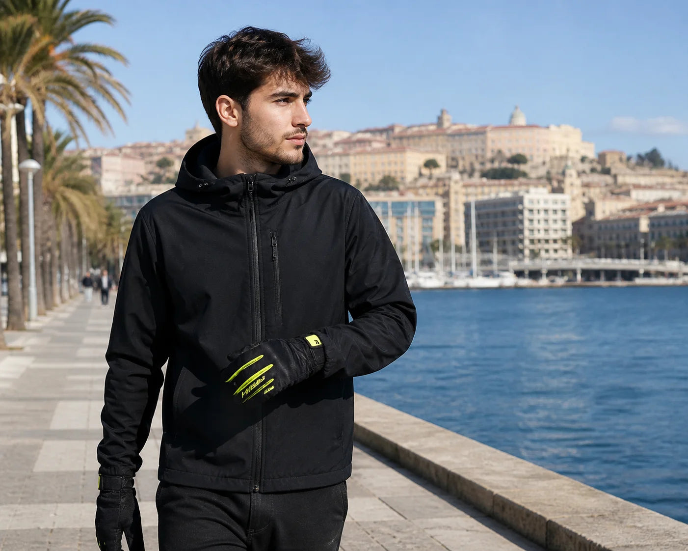 GUANTI ESTIVI UNISEX MPH STREET - nero/giallo fluo