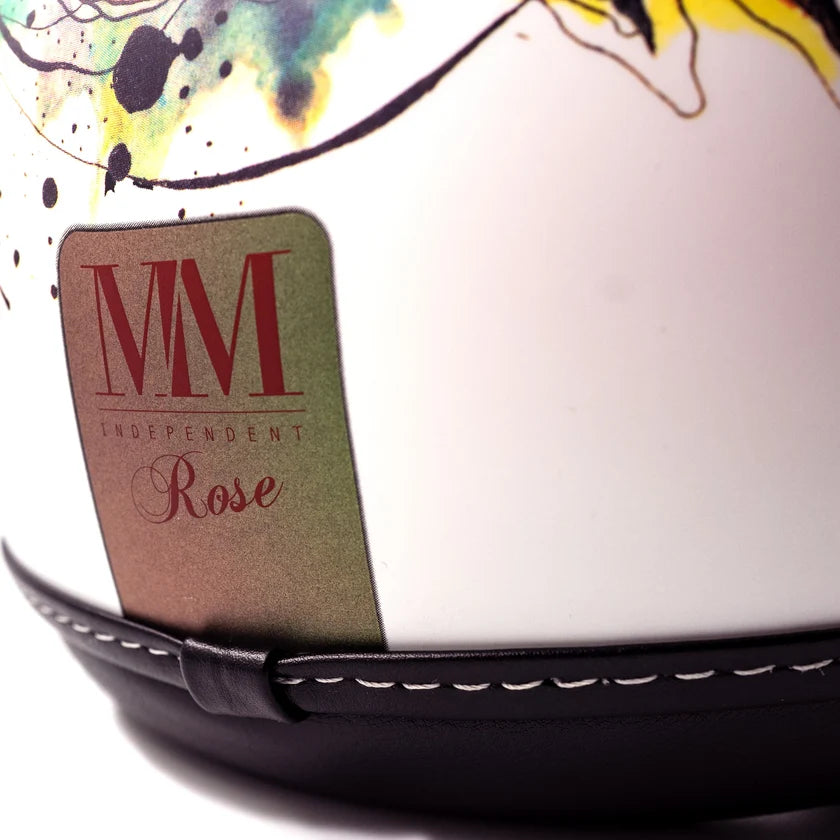 CASCO JET MM INDIPENDENT TATTOO ROSE - bianco opaco