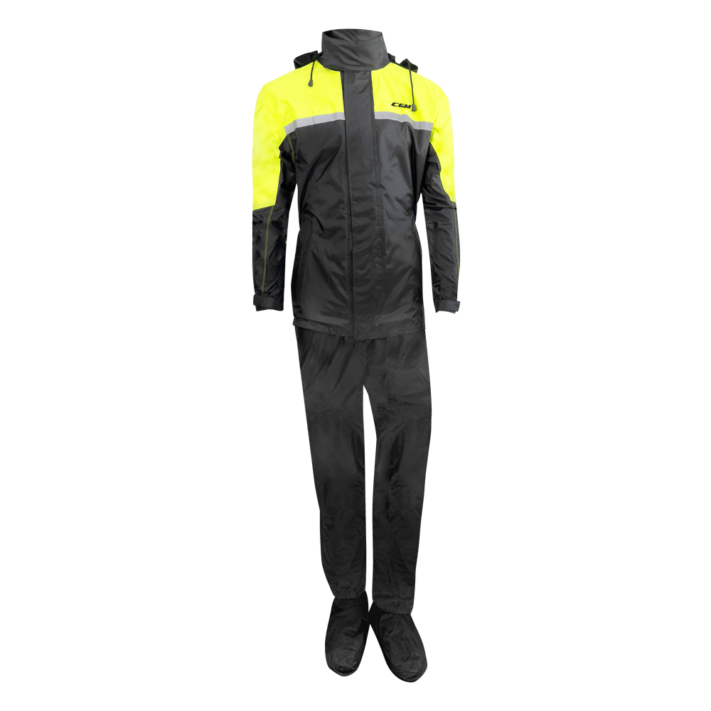 SET ANTIPIOGGIA CGM E31 FULL - nero/giallo fluo